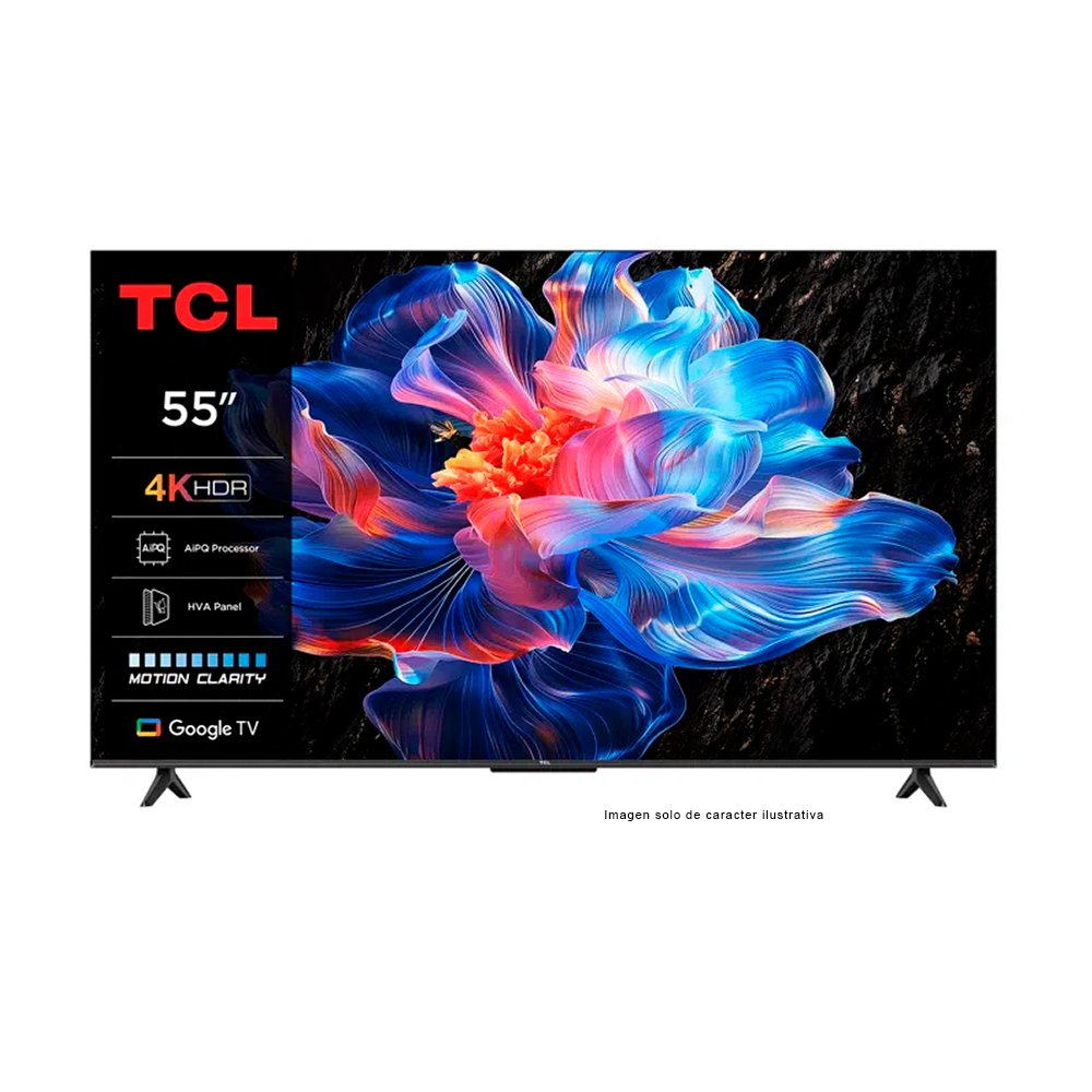 Televisor 55" QLED Smart modelo 55P6K TCL, Google TV, 4K