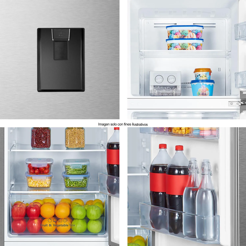 Refrigeradora 11.5 pc. RT3N320NACA Hisense, Top mount, color acero inoxidable refinado.