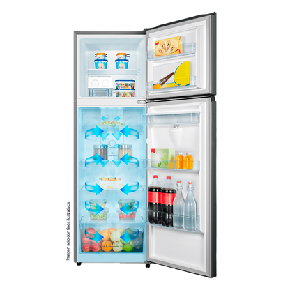 Refrigeradora Top Mount 9pc RT1N250NMB  Hisense fresh Zone, bandejas ajustables