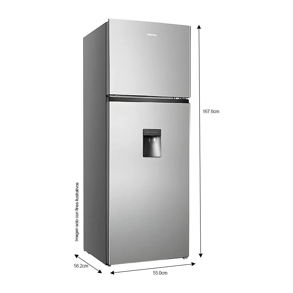 Refrigeradora Top Mount 9pc RT1N250NMB  Hisense fresh Zone, bandejas ajustables