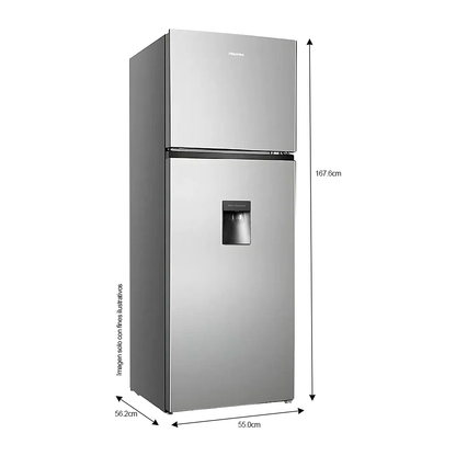 Refrigeradora Top Mount 9pc RT1N250NMB  Hisense fresh Zone, bandejas ajustables