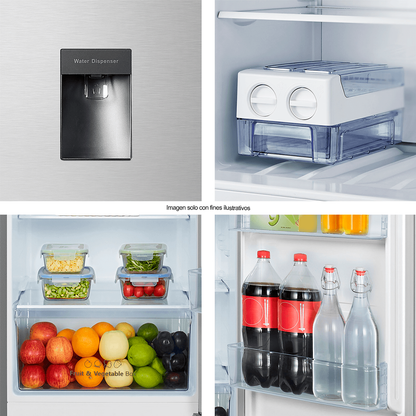 Refrigeradora Top Mount 9pc RT1N250NMB  Hisense fresh Zone, bandejas ajustables