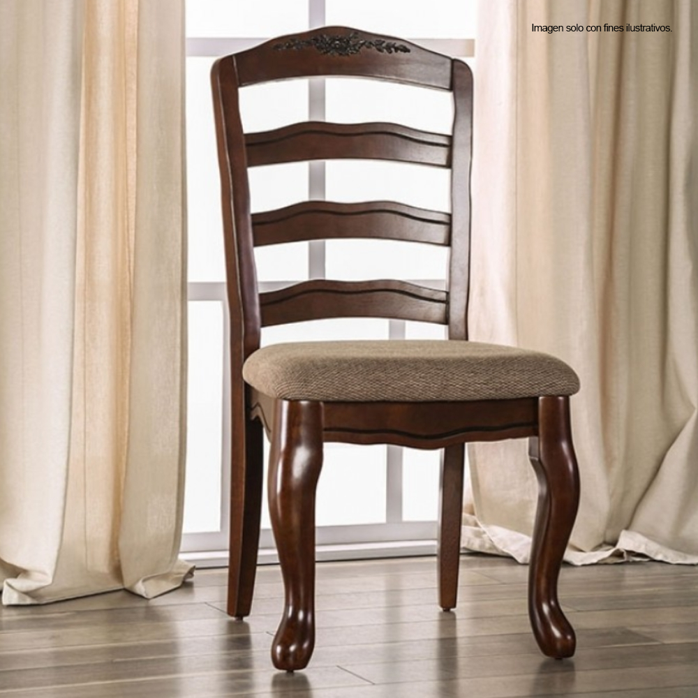 Comedor de 6 puestos en madera, modelo 15-2026 (CM3109T-SC) color chocolate