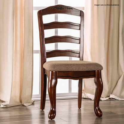 Comedor de 6 puestos en madera, modelo 15-2026 (CM3109T-SC) color chocolate