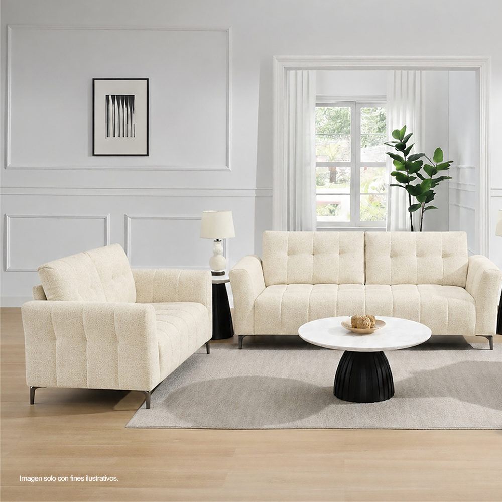 Juego de sala Harmony LV07440/41 Color Beige. 3puestos + 2 puestos.