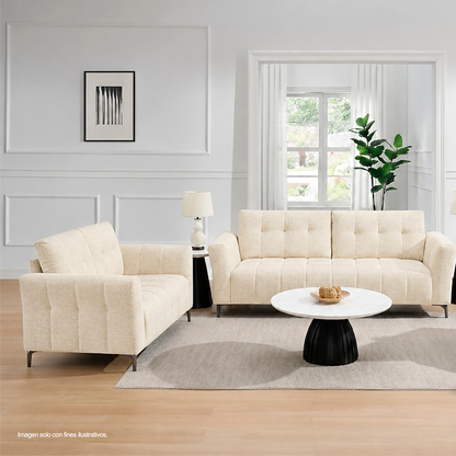 Juego de sala Harmony LV07440/41 Color Beige. 3puestos + 2 puestos.