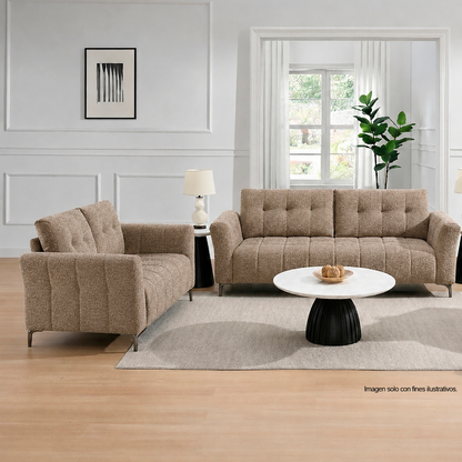Juego de sala Harmony LV07450/51 Color chocolate. 3puestos + 2 puestos.