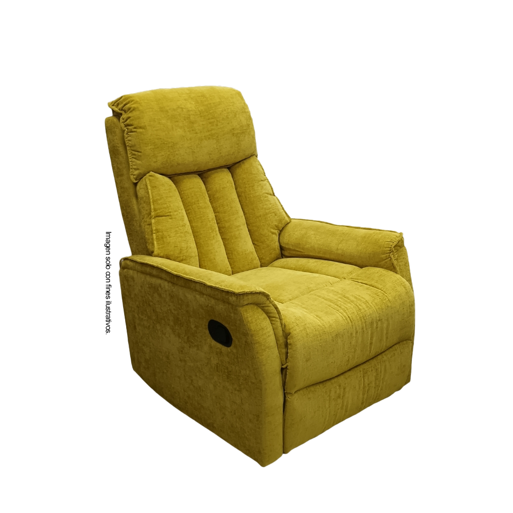 Sillón reclinable giratorio, modelo LV04231color amarillo