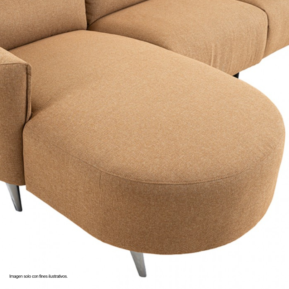 Sofá Chaise reclinable con puerto USB, CM9942BR FRIDA en color chocolate