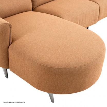 Sofá Chaise reclinable con puerto USB, CM9942BR FRIDA en color chocolate