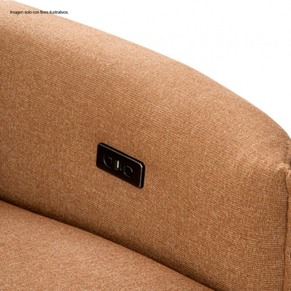 Sofá Chaise reclinable con puerto USB, CM9942BR FRIDA en color chocolate