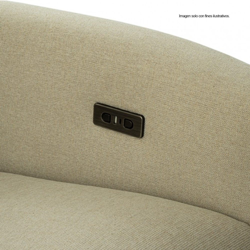 Sofá Chaise reclinable con puerto USB, CM9942LB FRIDA en color beige