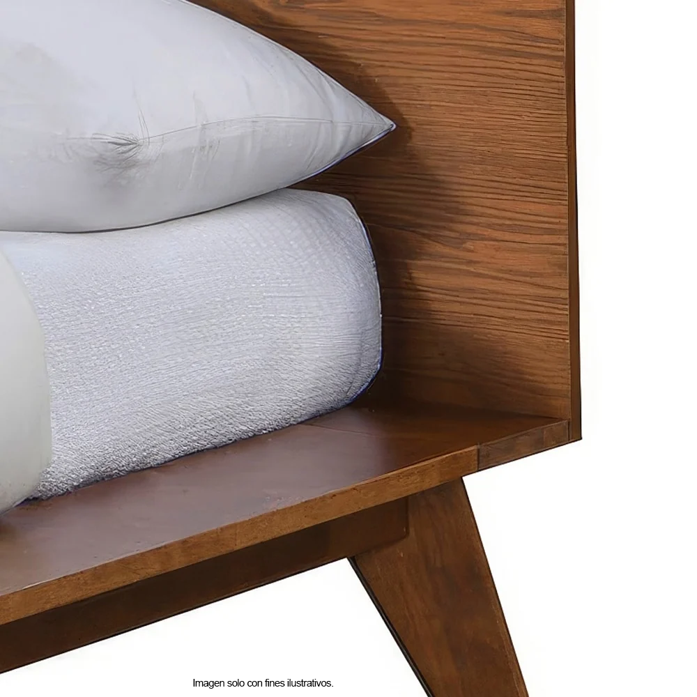 Recamara CLARA FM7222WN-Q (20-2637) tamano Queen, incluye 2 mesitas de noche. color chocolate.