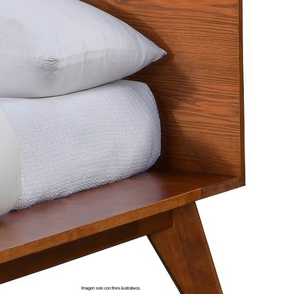 Recamara CLARA FM7222WN-Q (20-2637) tamano Queen, incluye 2 mesitas de noche. color chocolate.