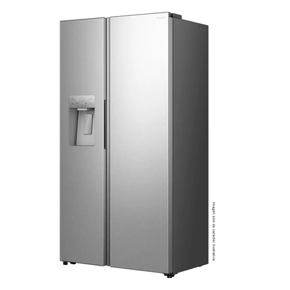 Refrigeradora 18.6pc Side by Side, modelo RS19P5ESR, inverter,  dispensador de tres opciones: agua fría, hielo en cubos y hielo triturado.
