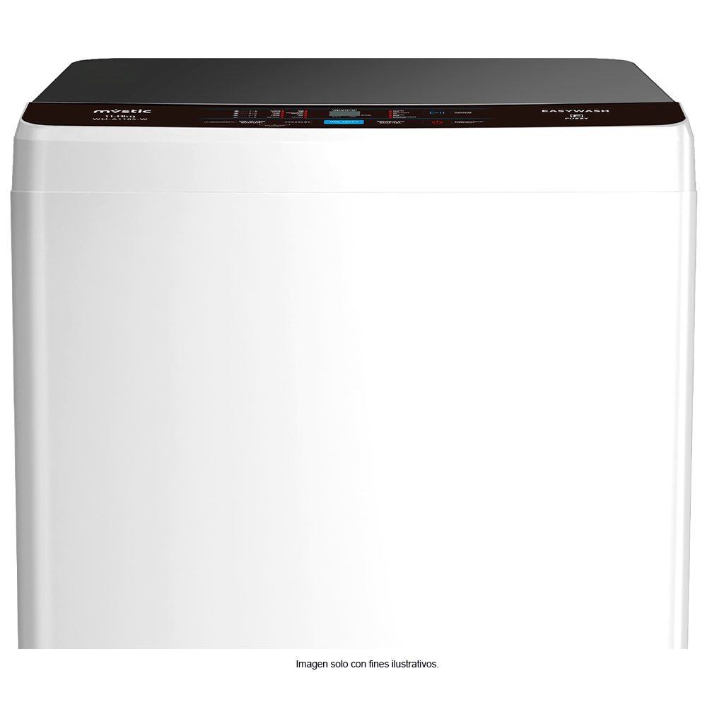 Lavadora automática 11kg, modelo WM-A1105-W, Easy wash, color blanco. MYSTIC