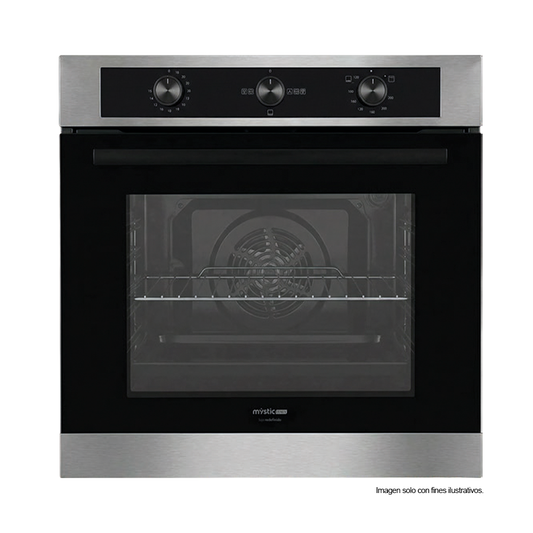 Horno empotrable a gas MI-EHOG60 de 60cm, capacidad de 80 litros, convención y rostizador, acabado vidrio oscuro, 110V-60hz MYSTIC