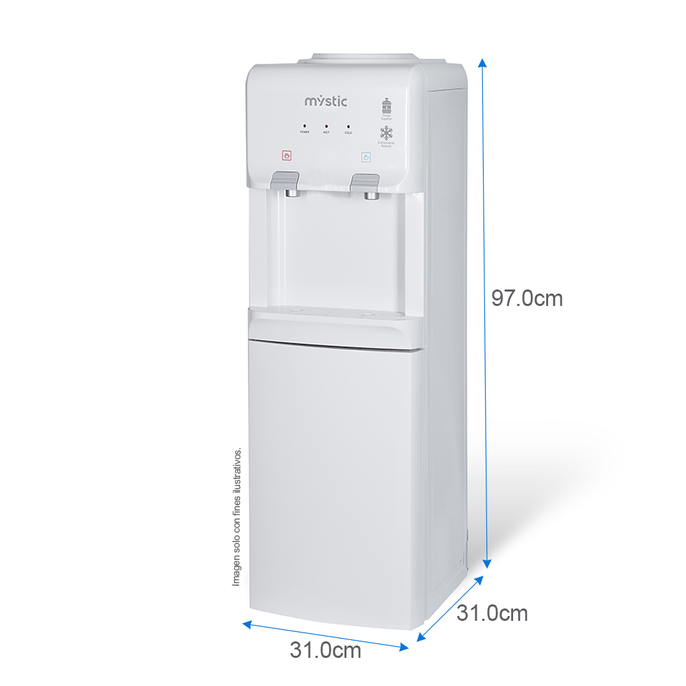 Dispensador de agua MY-WD260, agua caliente /fría / normal tanque interno de 3.3 litros. con gabinete Mystic