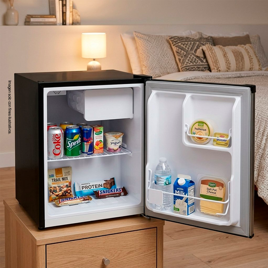 Refrigeradora Mini-Bar, modelo RF-280 Sankey, color gris.