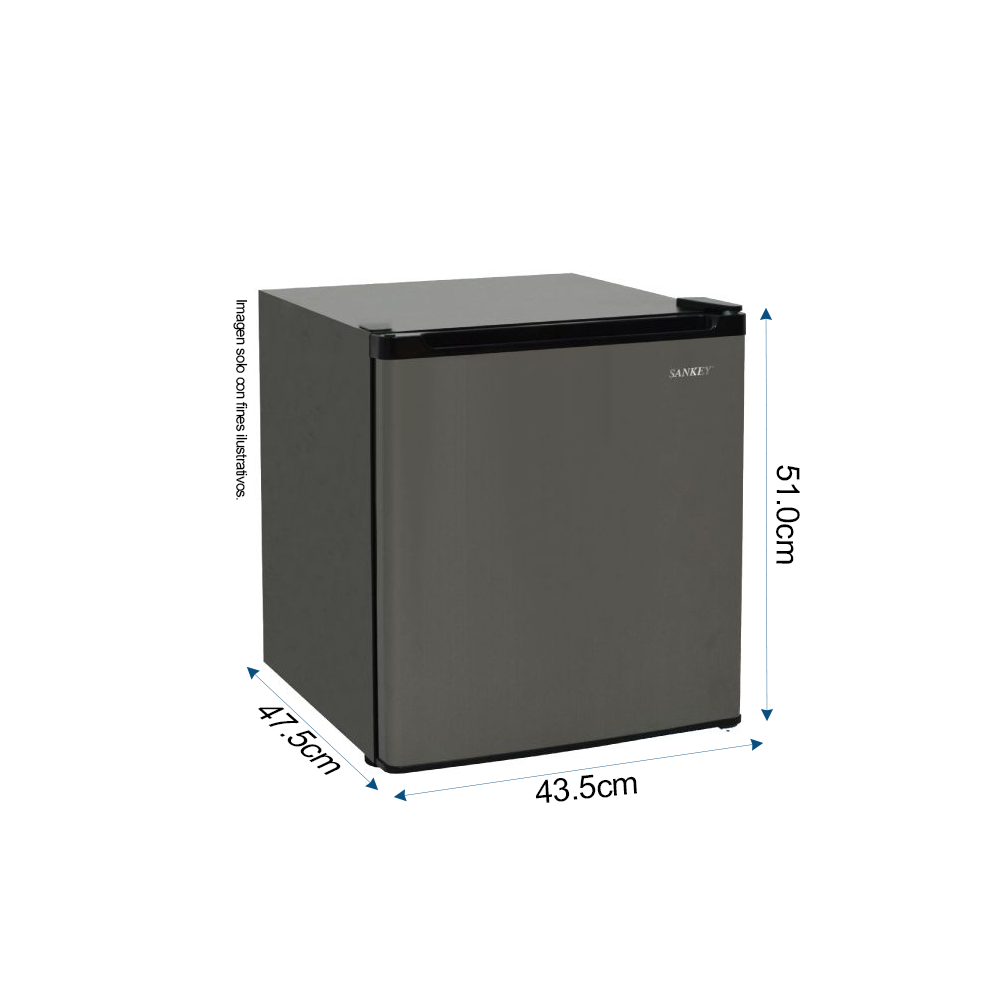 Refrigeradora Mini-Bar, modelo RF-280 Sankey, color gris.