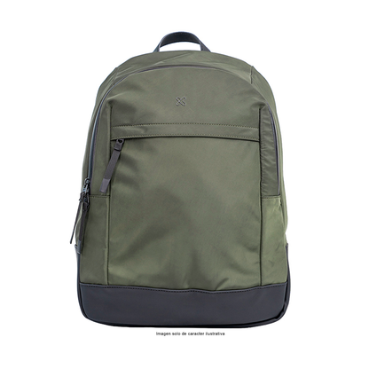 Mochila para laptop de 15.6" modelo KNB-756 Klip, color verde negro.