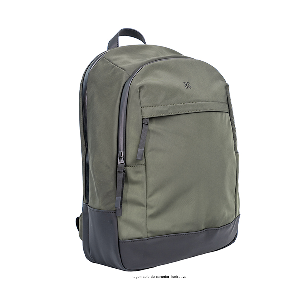 Mochila para laptop de 15.6" modelo KNB-756 Klip, color verde negro.