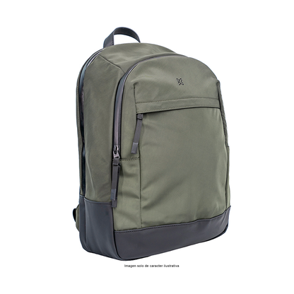 Mochila para laptop de 15.6" modelo KNB-756 Klip, color verde negro.