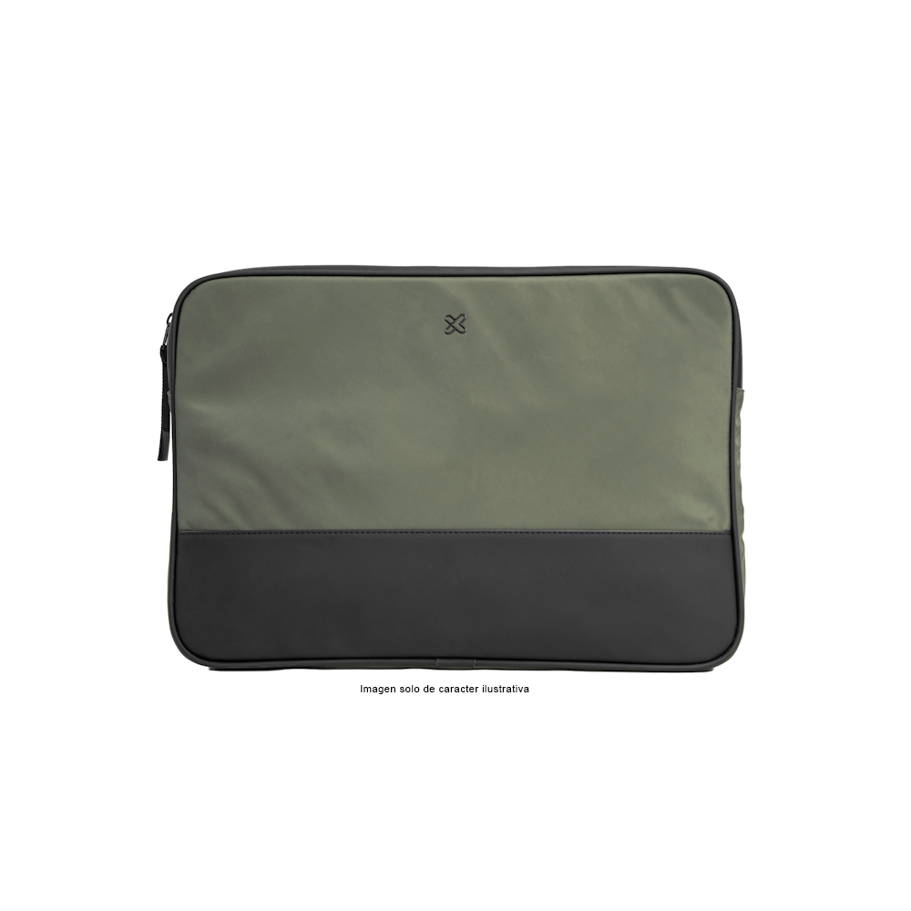 Funda para laptop de 14" modelo KNS-750, color verde negro.