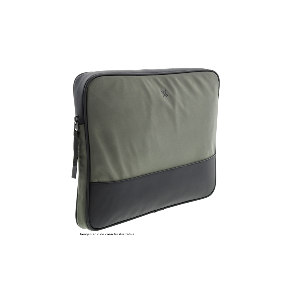 Funda para laptop de 14" modelo KNS-750, color verde negro.