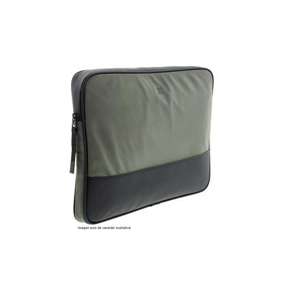 Funda para laptop de 14" modelo KNS-750, color verde negro.