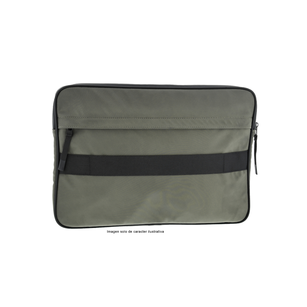 Funda para laptop de 14" modelo KNS-750, color verde negro.