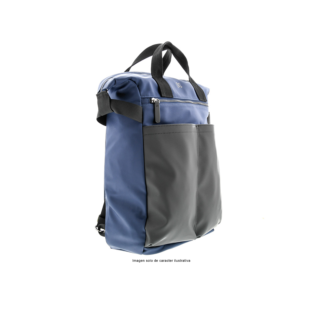 Mochila para Laptop 16" modelo ARUM KNB-721, color gris azul.