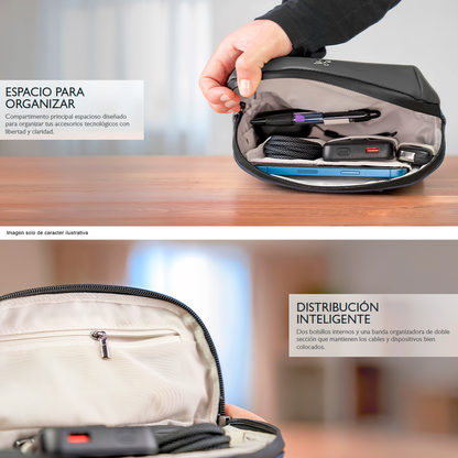 Bolso organizador modelo ARUM KTO-251 Klip, color gris