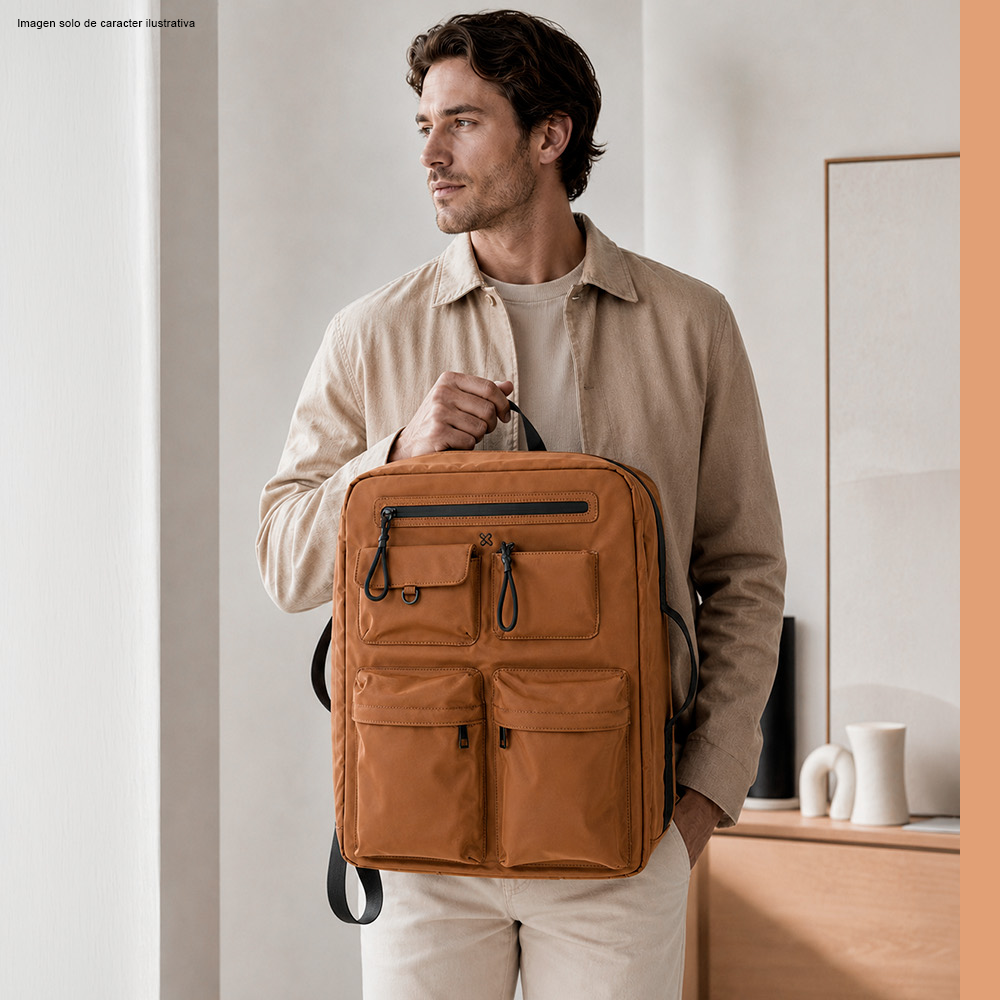 Mochila para laptop NOMADIA KNB-775 color Brown Klip