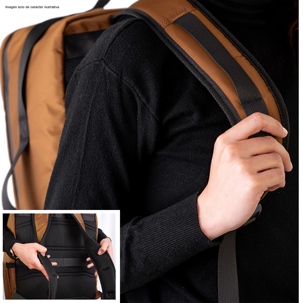 Mochila para laptop NOMADIA KNB-775 color Brown Klip