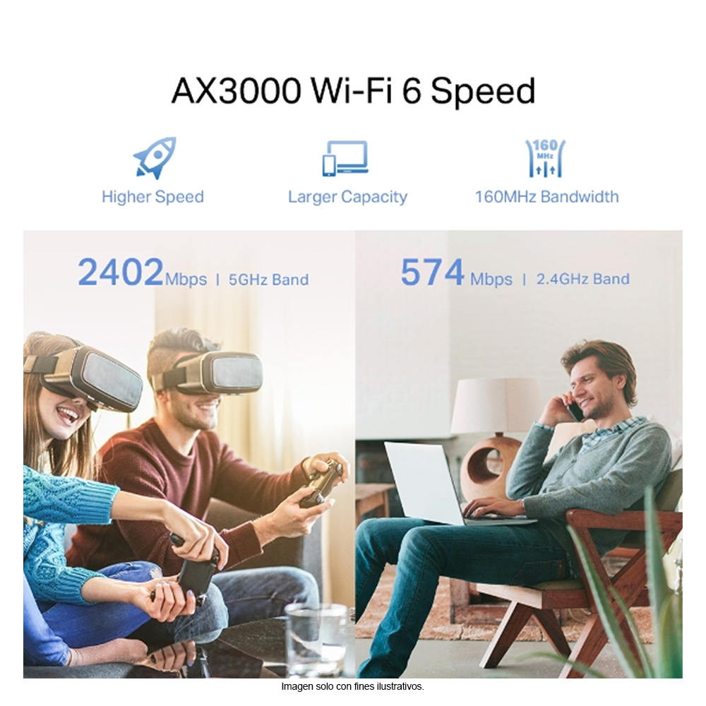 Extensor Repetidor Wi-Fi, RE705X 6 Mesh AX3000. TP-LINK