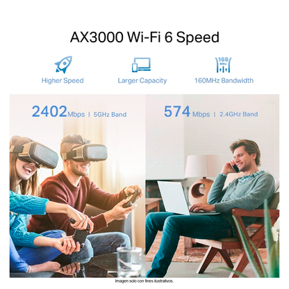 Extensor Repetidor Wi-Fi, RE705X 6 Mesh AX3000. TP-LINK