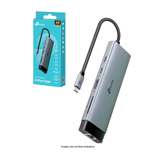 HUB- DOCK (multipuertos) UH9120C 9 EN 1, HDMI, RJ45, SD, USB, USB C