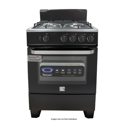 Estufa a gas 24" modelo EMI24B4, 4 quemadores, encendido eléctrico KENMORE