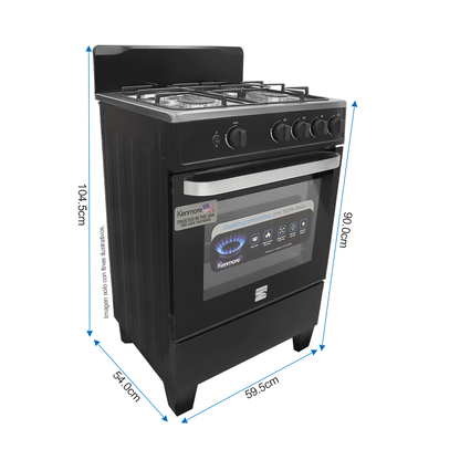Estufa a gas 24" modelo EMI24B4, 4 quemadores, encendido eléctrico KENMORE