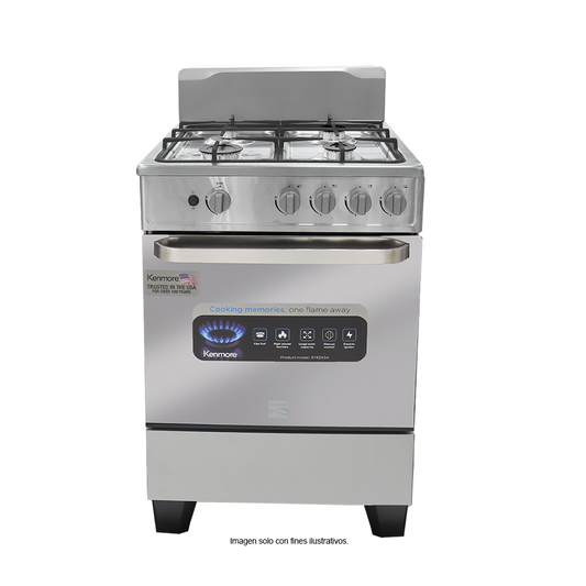 Estufa a gas 24" modelo EMI24S4, 4 quemadores, encendido eléctrico  KENMORE