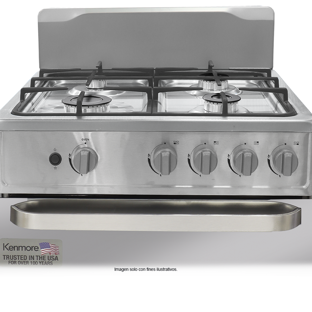 Estufa a gas 24" modelo EMI24S4, 4 quemadores, encendido eléctrico  KENMORE