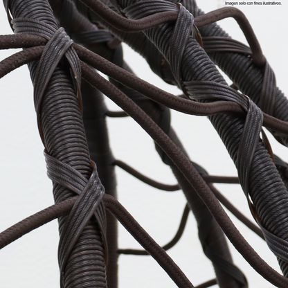 Silla colgante modelo 854-ARCHICHCH, color chocolate, estructura de metal.