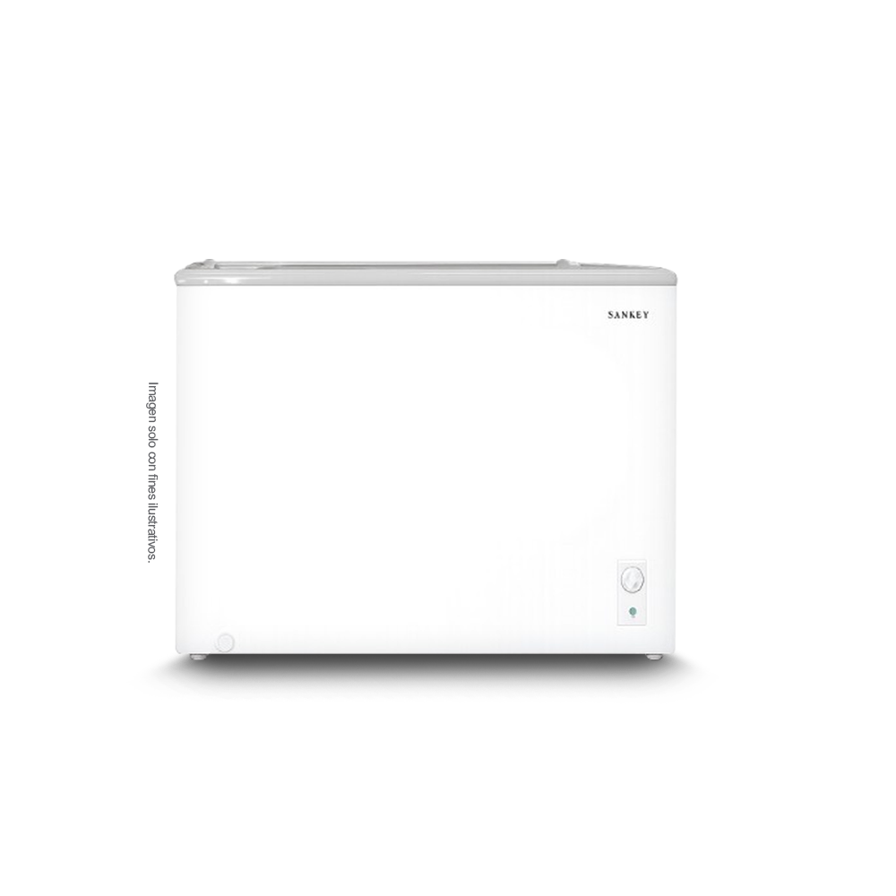 Congelador horizontal RFG-0777F capacidad de 5.89 pc (167 litros) ventanas de vidrio deslizantes. SANKEY