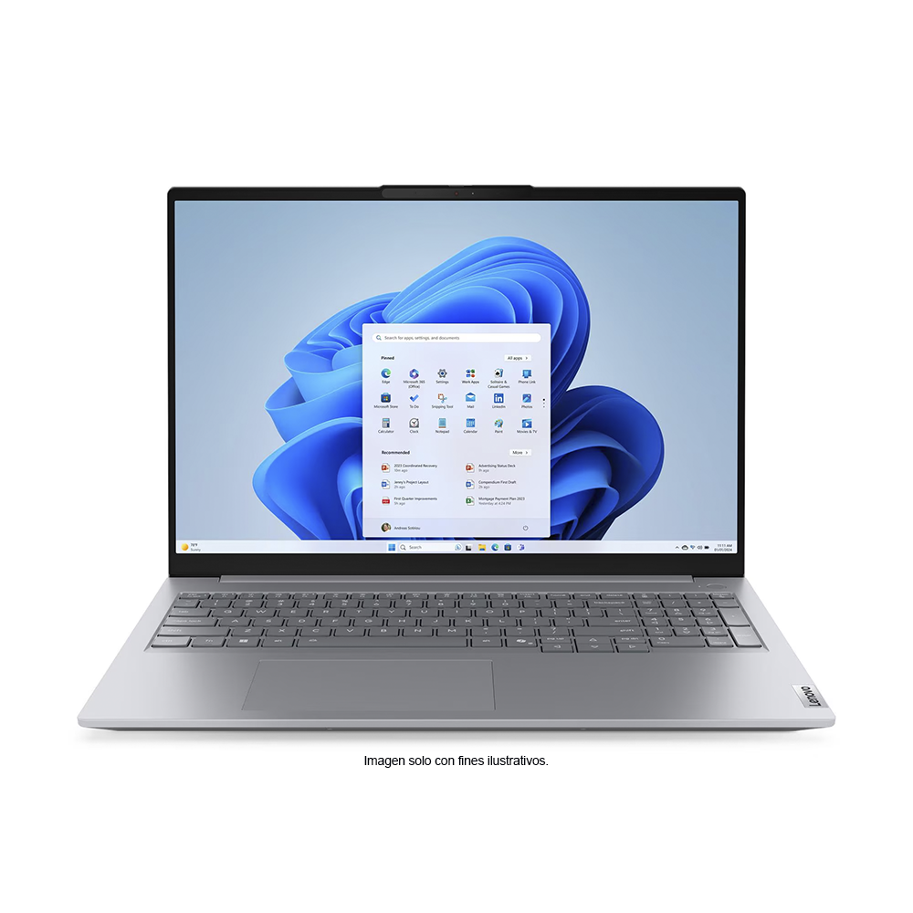 Laptop ThinkBook 16 G9 IRL, pantalla 16", Core 5 210H, 16GB, 512GB.Sistema operativo Windows 11 Pro. LENOVO