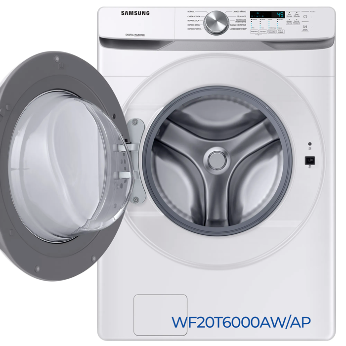 Combo Samsung lavadora 20 kg WF20T6000AW/AP + secadora 20 kg DV20T6000PW/AP + Stanking kit SKK-8K