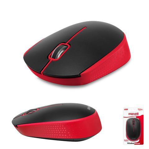 Maxell MOWL-100 347930 Mouse Inalámbrico Rojo