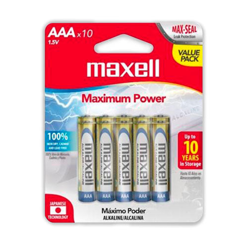 Maxell Lr03 10Pk Batería Alkalina Aaa