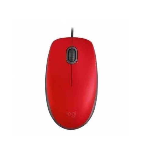Logitech M110 Mouse Alámbrico Rojo