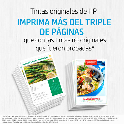 HP 667 Tinta Cartucho Color